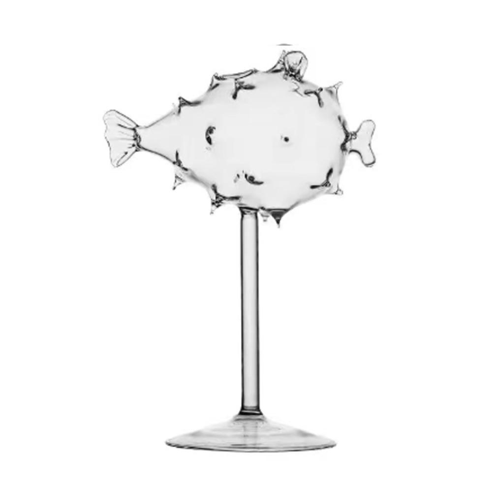 Drink Cup Creative Cocktail Glass Porcupine Fish Wine Glasses Swan Shaped Goblet  Bar