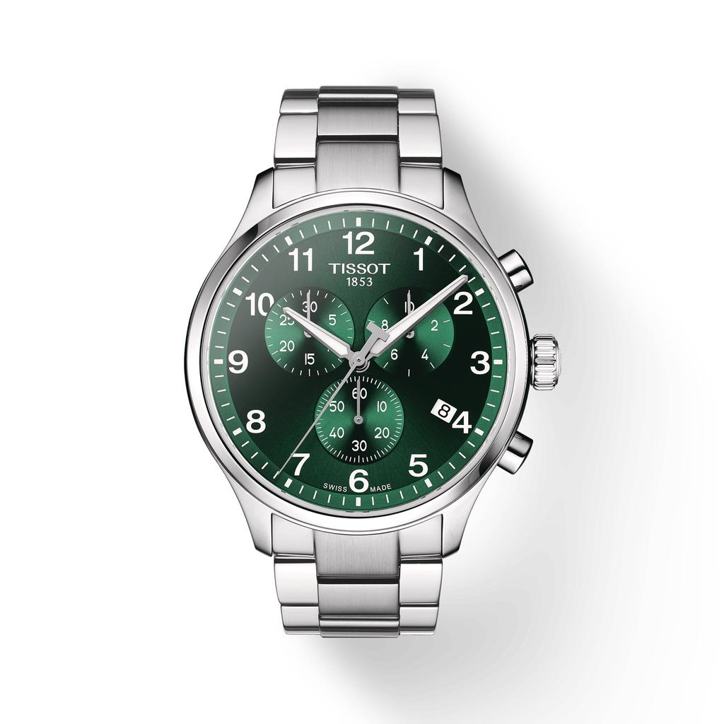 Tissot Мужские модные часы из нержавеющей стали с зеленым циферблатом T116.617.11.092.00