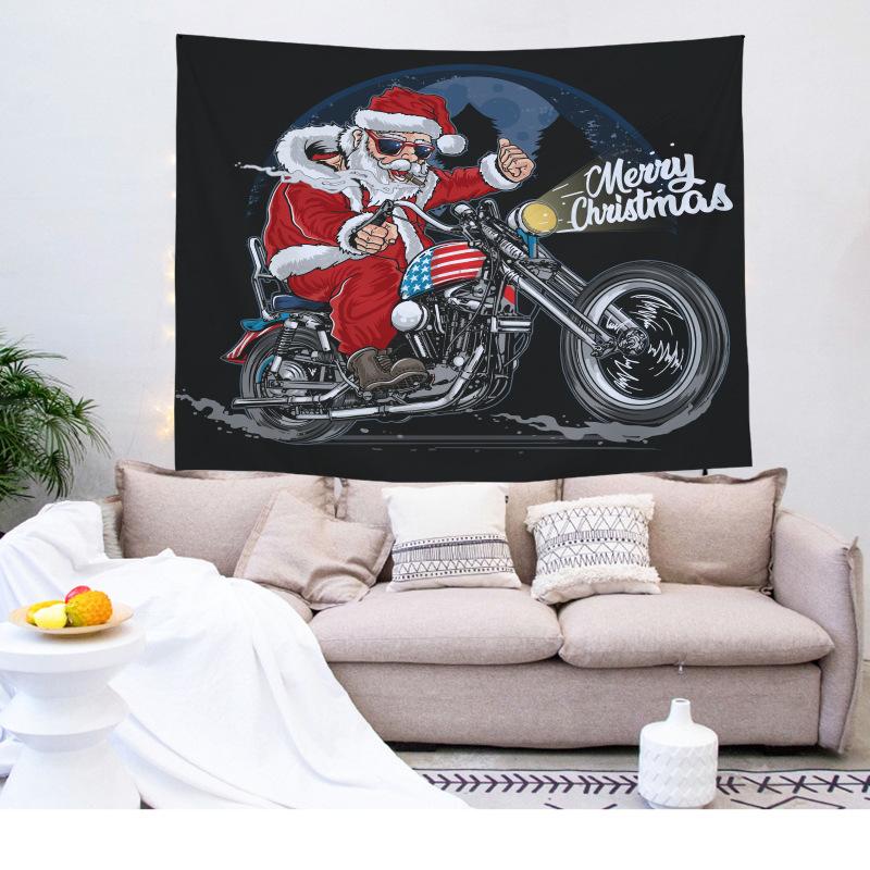 Hippie Christmas Home Decor Tapestry Santa Art Tapestry Bedroom Living Room Wall Decor Backdrop Cloth