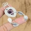 Star Amethyst Stone 925 Sterling Silver Art Deco February Birth Pendant Jewelry