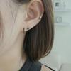 youngglow 14k black half cubic bar piercing