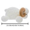 23/38cm Baby Goat&Cow Plush Doll Lying Big Horns Goat Toys Cute Animal Plush Toys  Room Decoration