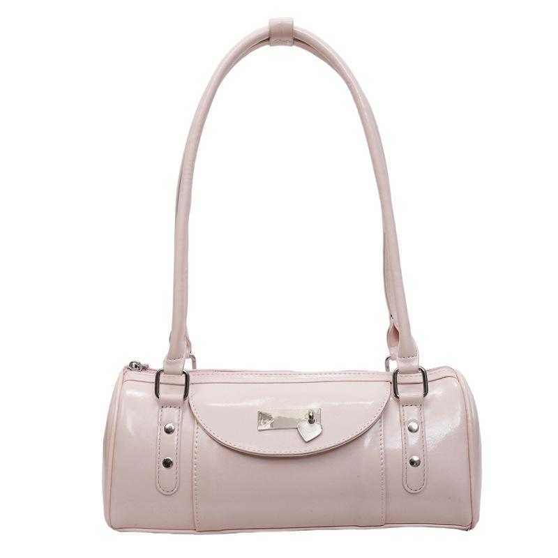 Нишевая сумка-боулинг женская 2025 лето новая мода простая Spice girl для通勤 через плечо мессенджер женская сумка