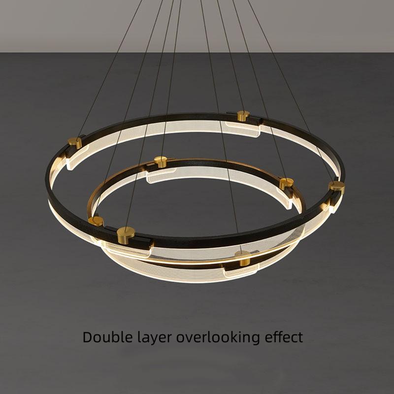 Современная итальянская минималистская гостиная, высококачественная кольцевая люстра, новый простой элегантный светильник, роскошный ресторан, главная лампа