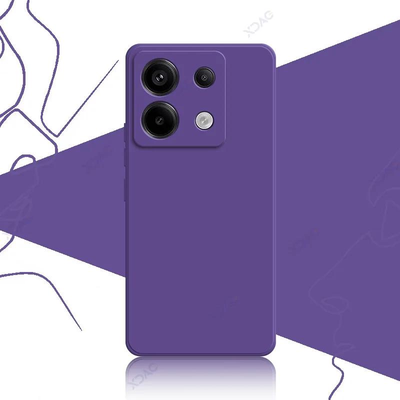Милые квадратные жидкие силиконовые чехлы для Xiaomi POCO X6 Pro Neo 5G роскошные мягкие чехлы для телефонов POCOX6 X6Pro X6Neo Coque