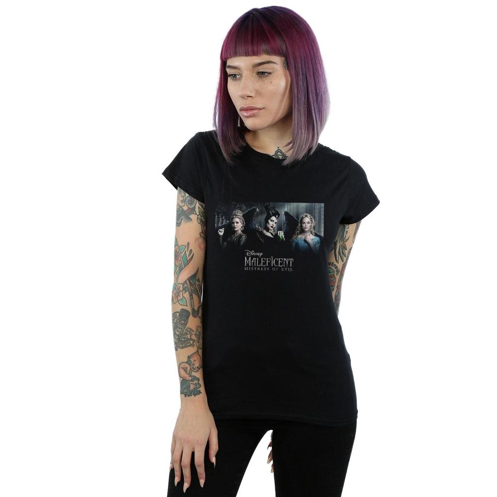 Disney Womens/Ladies Maleficent Mistress Of Evil Character Poster Cotton T-Shirt