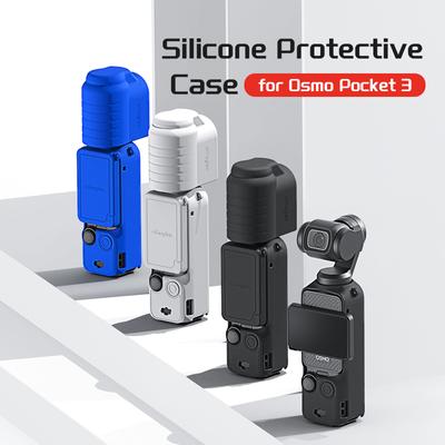 Силиконовый защитный чехол для DJI Osmo Pocket 3, всесторонняя защита, чехол для защиты от потери троса для аксессуаров Pocket 3