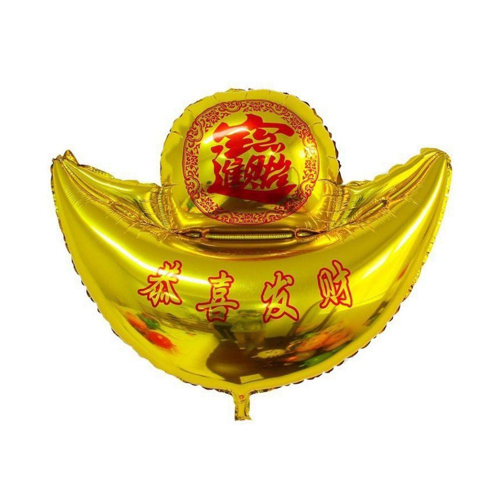 Chinese New Year Balloon Gold Ingot Fish Tassel Firecracker Shape Aluminum Film Balloon Spring Festival Home Decoration Balloon