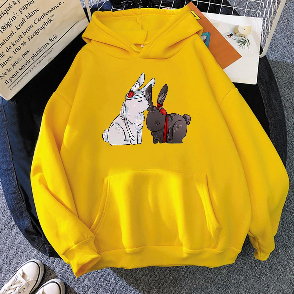 Anime Mo Dao Zu Shi Hoodie Women Streetwear Harajuku The Untamed Wangxian Bunnies Hooded Loose Long Sleeve Unisex Sweatshirts Tops