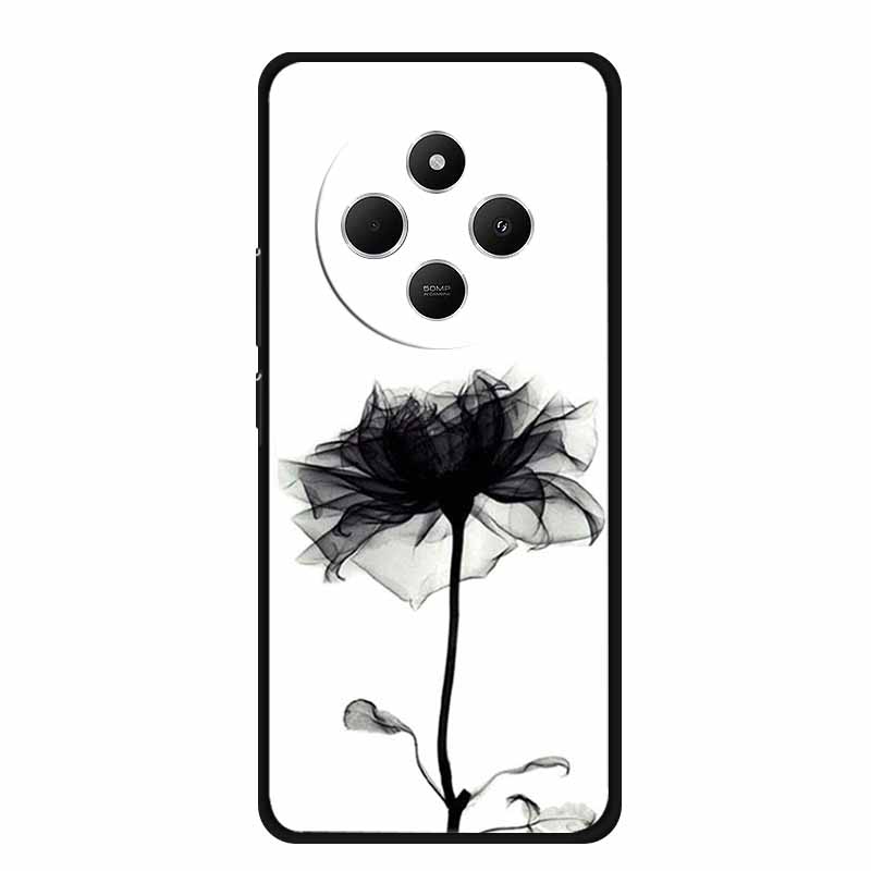 Phone Case For Xiaomi Redmi 14C Back Cover Case 14 C Black Silicone Soft Funda For Redmi 14C Case Redmi14C 6.88" Shockproof Bag