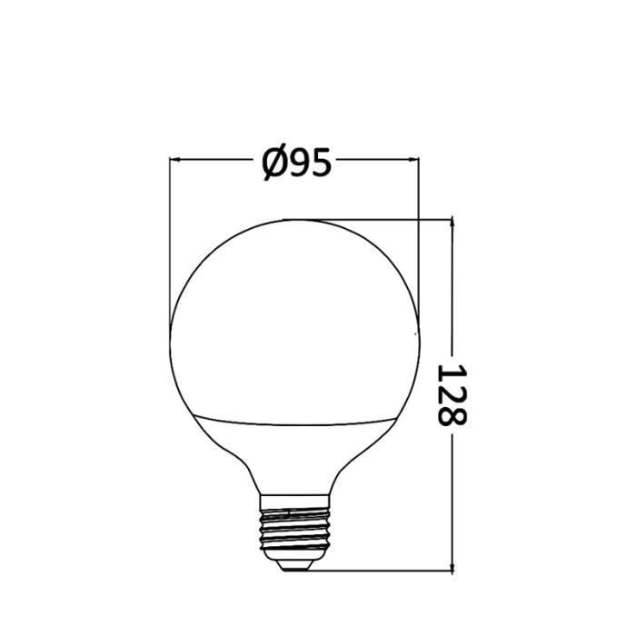 Ampoule globe LED 14W E27 G95 3000K