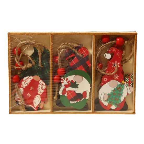 9 шт. Деревянные подвесные украшения на рождественскую елку, ручной работы, украшения в виде кукол эльфов-гномов