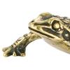 Латунная фигурка, реалистичный внешний вид, Коллекционная литье, винтажная Настольная мини-лягушка, медная скульптура, офисный декор