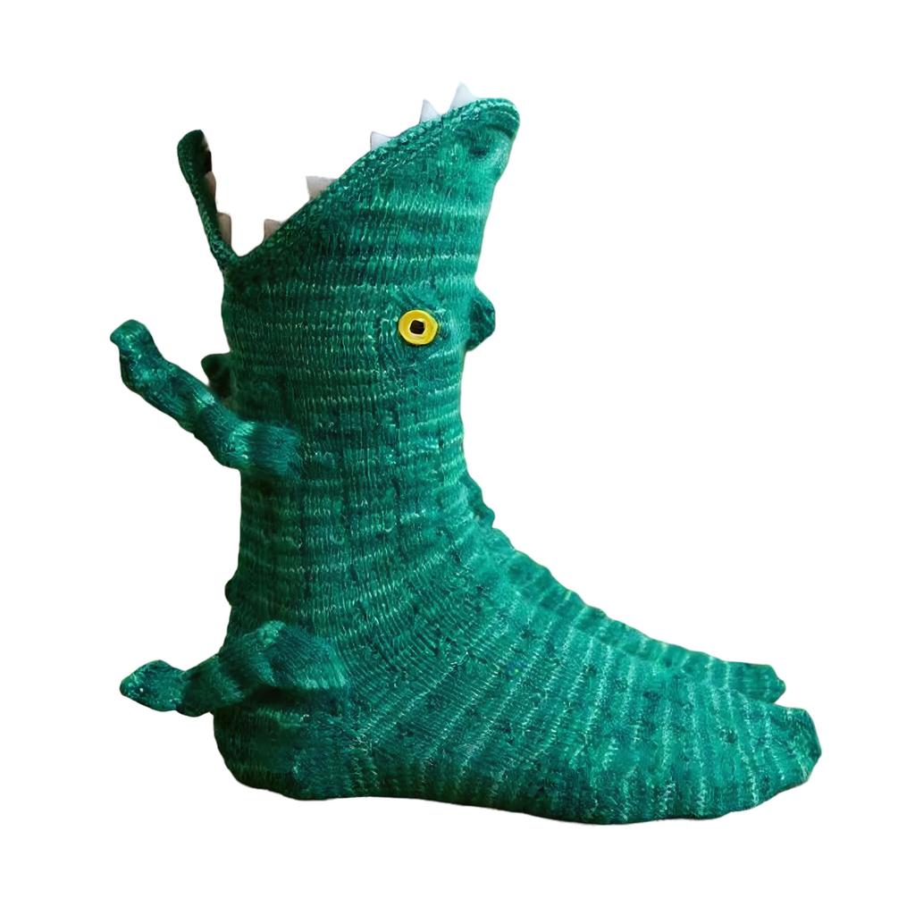 1 Pair Cute Christmas Socks Crochet Animal Socks Breathable 3D Knit Warm Socks Moisture Wicking Double-Layer Cotton Socks Gifts