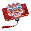 Red Envelope Happiness Chinese New Year Red Pocket Foldable 6 Card Slot Red Bag for Spring Festival Decor