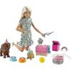 Barbie Doll And Puppy Party Playset With Puppies, Dough And Cake Mold, 1 Ea