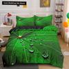Nature Tropical Green Leaves King Queen Bedding Set Rainforest Jungle Plant Duvet Cover 3D Botanical Polyester Comforter Cover