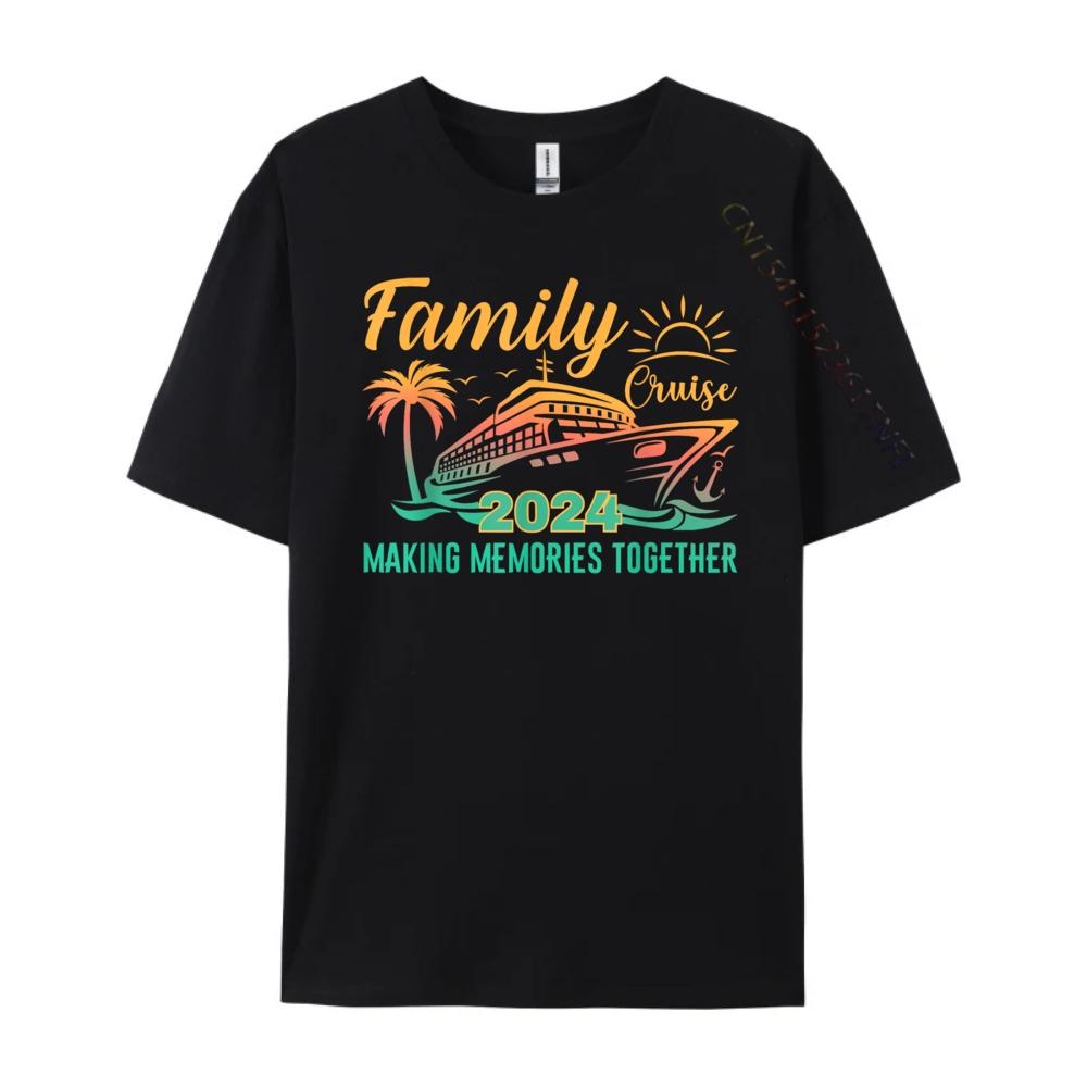 Family Cruise Making Memories Together Vacation Boat Black T Shirt Mens Clothing Game
