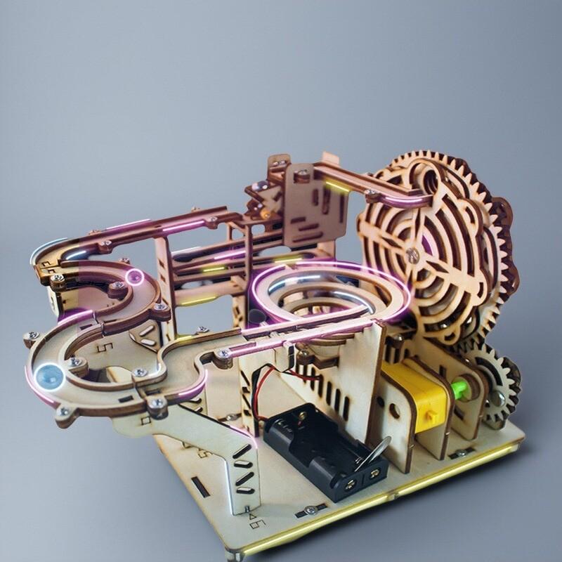 3D Деревянная Механическая Шарикоподшипниковая Дорожка-Пазл - Набор для Самостоятельной Сборки STEM Образовательный Строительный Набор Подарок на День Рождения Для Детей Взрослых