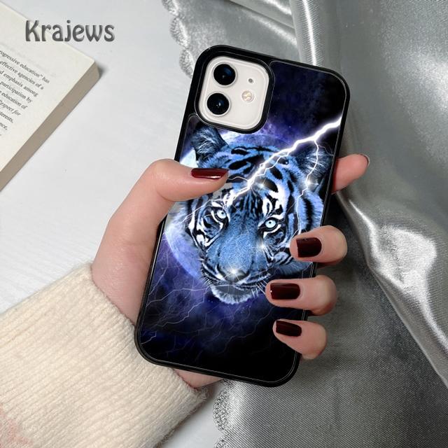 Krajews Animal tiger soft Phone Case Cover For iPhone 17 Air 16 15 14 plus 12 13 pro max coque Shell Fundas