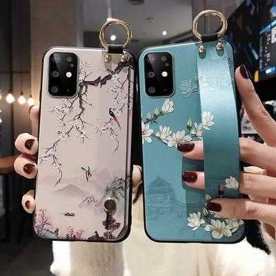 Чехол для Samsung Galaxy S8 S9 S10 S20 FE plus A51 A10 A20 21s 30s A40 A50 A70 A71 Note 20 plus, чехол-держатель для телефона с ремешком на запястье