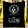 V-VOLCOM LOGO printed throw blanket—lightweight,soft,warm;versatile blanket for all seasons—perfect as &air-conditioning throw,nap blanket