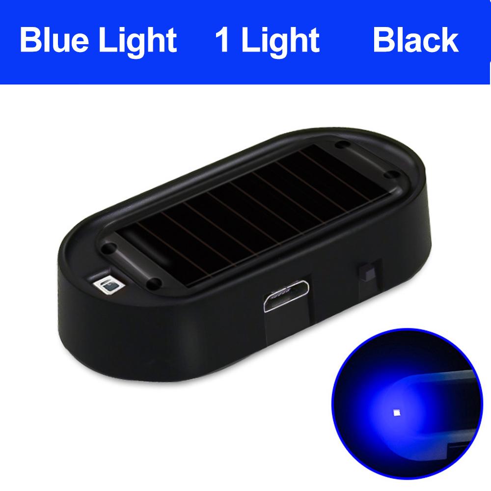 Автомобильная солнечная противоугонная светодиодная сигнальная лампа, поддельная беспроводная охранная сигнализация, аналоговая автомобильная охранная лампа, имитация мигающей лампы предостережения