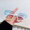 Модные Ретро Градиентные Пляжные Линзы UV400 Защита от УФ-лучей Квадратные Солнцезащитные Очки Женские Мужские