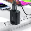 Зарядное устройство Acefast GaN мощностью 65 Вт, 3 порта (1 USB, 2 USB-C PD) Вилка UK черная (Модель А44)