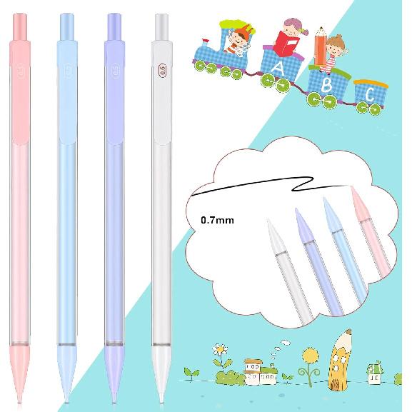 20 Pack Mechanical Pencils Kawaii Stationary Cute Mechanical Pencil Mixed 0.5mm 0.7mm 0.9mm Kawaii Pencil for School Office Home Supplies, Some with