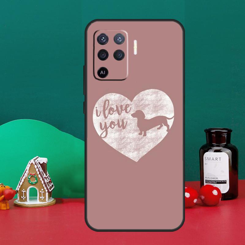 I Love My Dachshund Case For Oppo A16 A76 A96 A17 A60 A40 A80 A98 A58 A78 A18 A38 A57 A74 A54 A94 A15 A5 A6 Pro