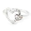 Silver Ring 'Love' Silvery White (rhodium) - 12x12 Mm