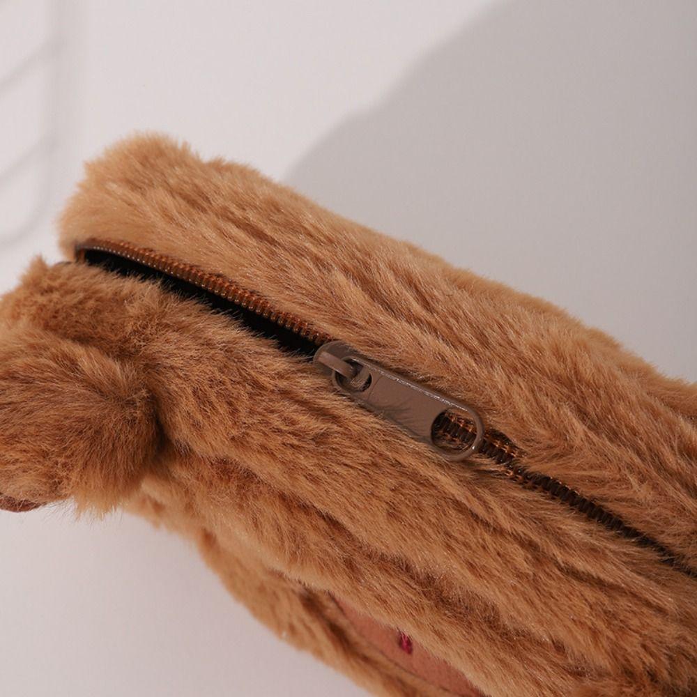 Большая вместимость плюшевая сумка для ручек Capybara, плюшевая кукла, морская свинка, сумка для ручек Student