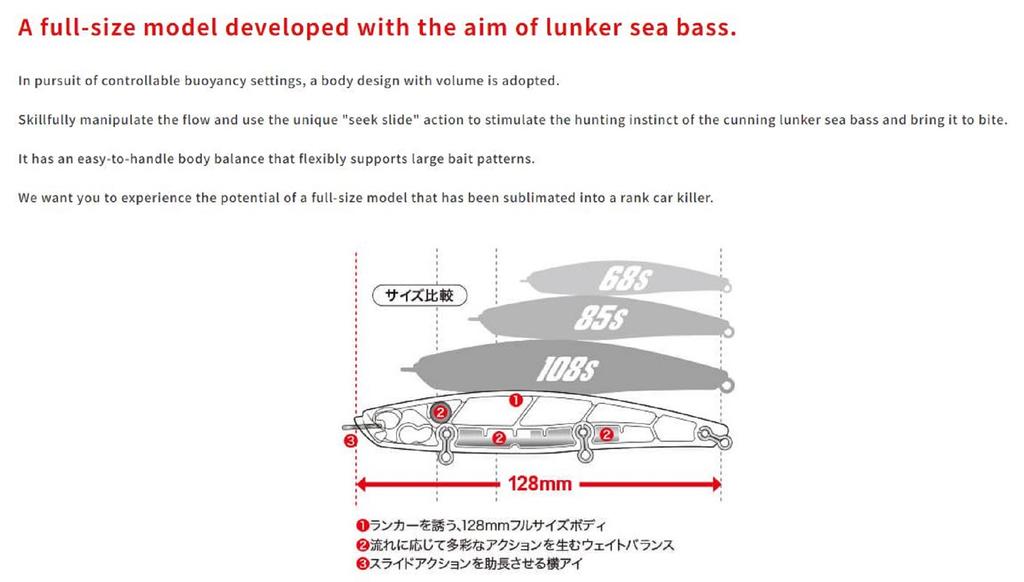DUO Тонущая приманка Bay Ruf Seek 128S ACC0022 (1383)