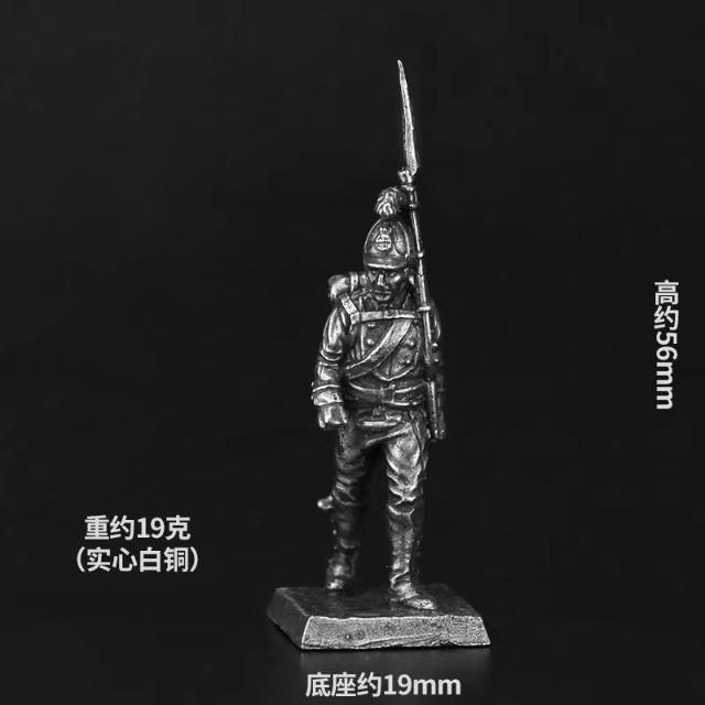 Миниатюрный набор фигурок солдат Наполеоновских войн Металлические плоские солдатики Коллекция для украшения рабочего стола в доме Игровые фигуры для шахмат