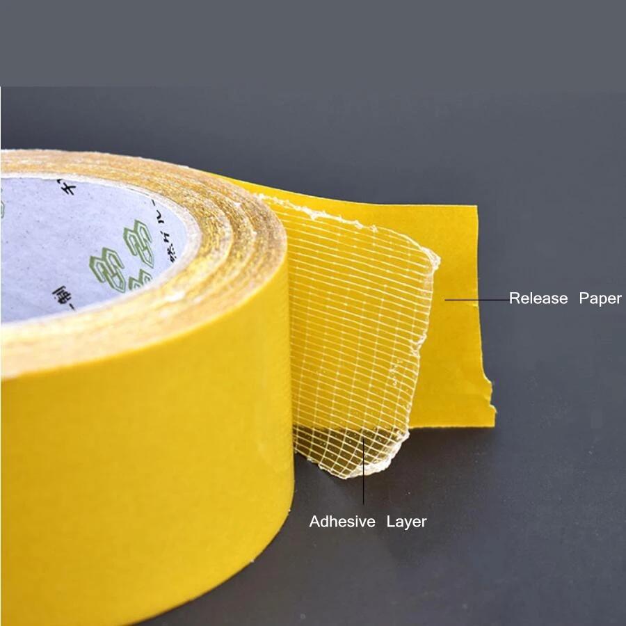Cloth Based Double-sided Tape High Viscosity No Trace Free Carpet Tape Strong Adhesive Non-slip Tape Home Kitchen Supplies