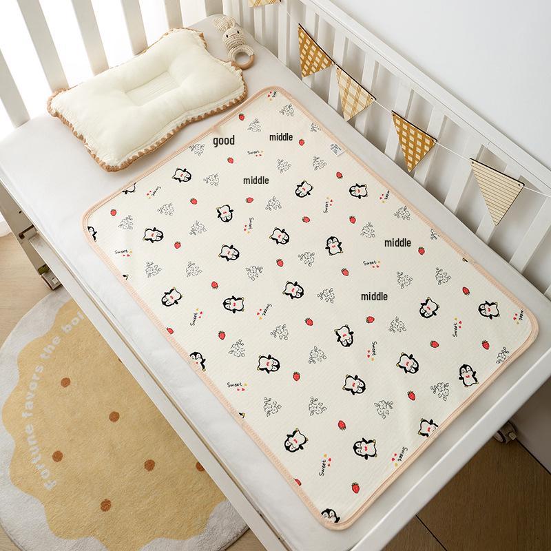 Waterproof Gauze Baby Cotton Crepe Mattress Protector 50x70cm Breathable Newborn Incontinence Care Pad