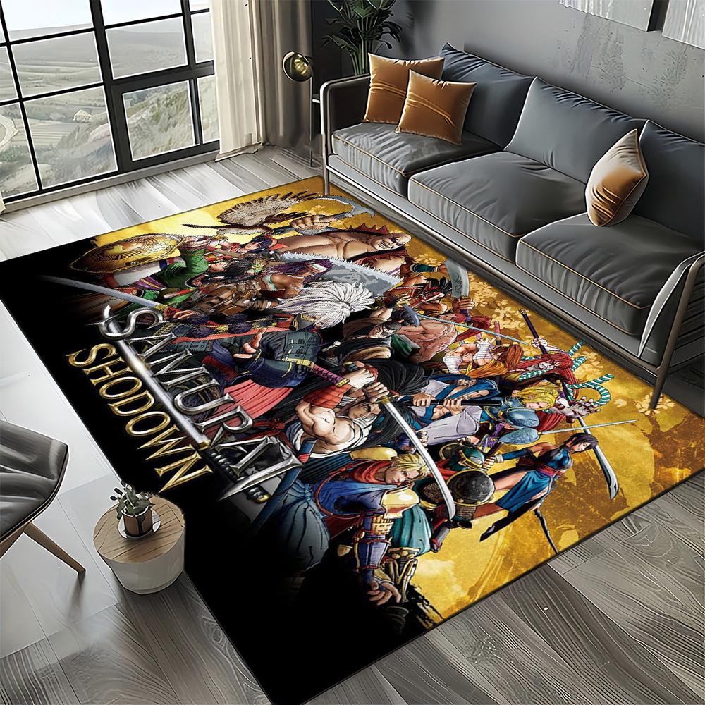 Ретро Игра Samurai Spirits Shodown Хаомару Мультяшный Ковер Коврик для Гостиной Спальни Дома Украшение Дивана, Нескользящий Напольный Коврик