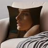 NNatalie Portman Cushion Cover Pillowcase Antidustmite Invisible Zipper Short Plush Sofa Cushion