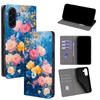 Кожаный чехол для Huawei Enjoy 70/80 Pro: Модный, Креативный Цветной Рисунок, Полное Покрытие, Противоударная Флип-Крышка