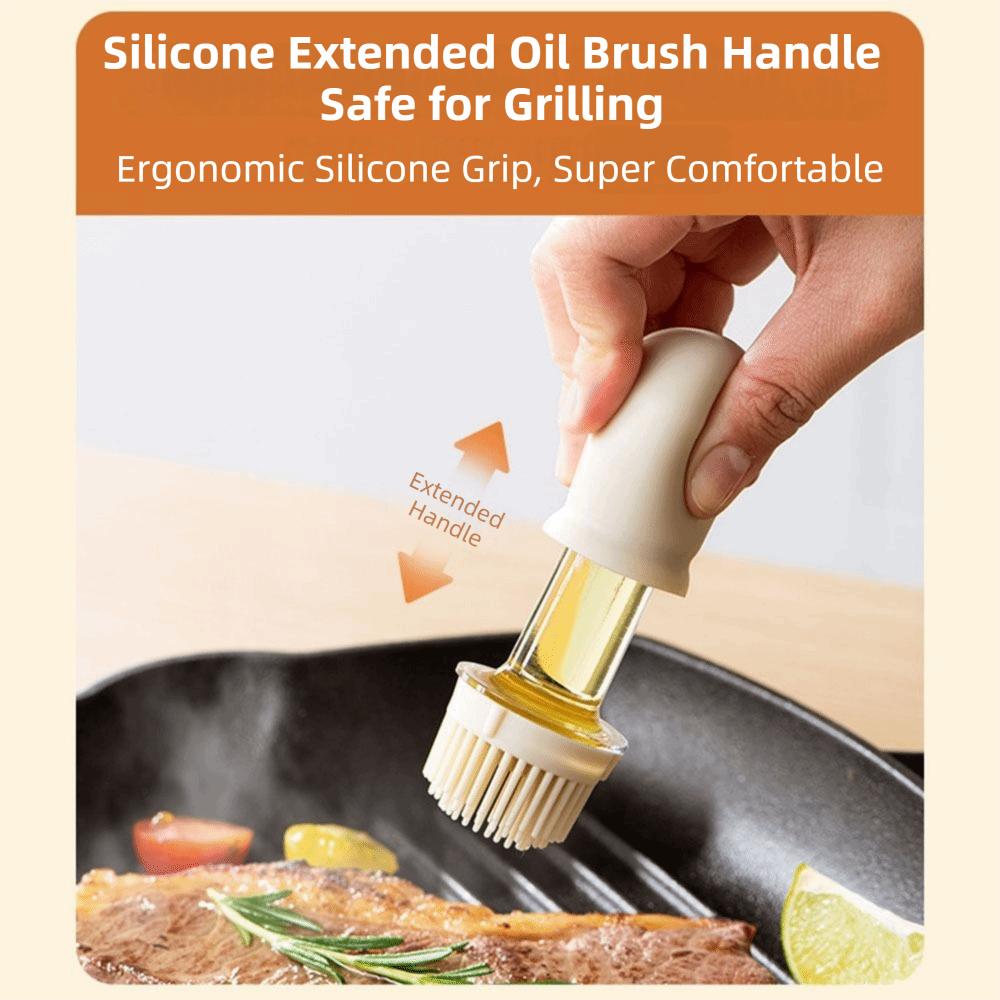 2 in 1 Oil Dispenser Bottle 180ML Barbecue Spray Bottle Easy To Clean Measuring Oil Bottle Baking
