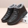 Women's Snow Boots Winter Non-slip Waterproof Warm Cotton Boots Soft Soles Comfortable Mother Shoes Leather Windproof Ankle Boot