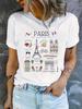White Cotton T-Shirt for Women with Cool Graphic Print Patterns