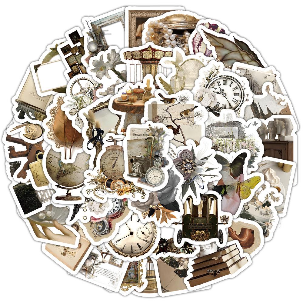 100Pcs/Set Retro Renaissance Art Q-1 Mini Stickers DIY Fashion Decals Stickers