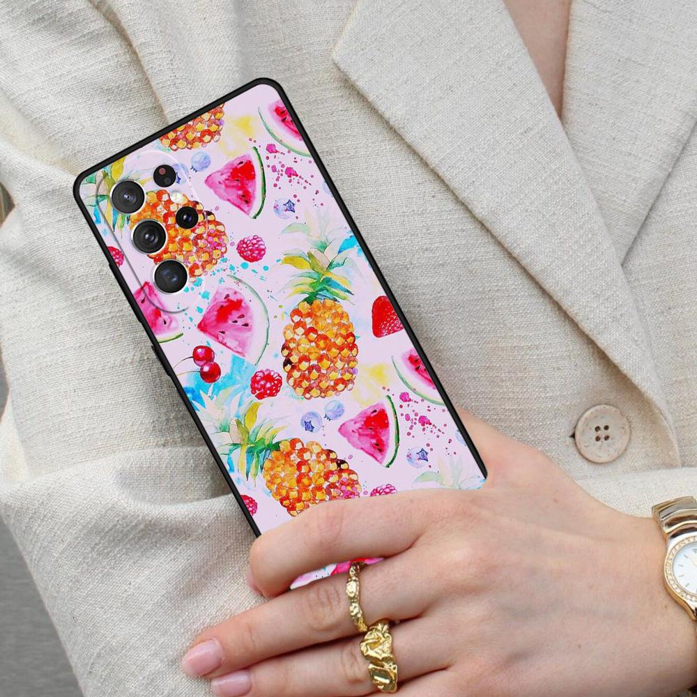 Summer Fruit Pineapple Cell Phone Case for Samsung Galaxy S26 Ultra S25 S24 S23 S22 S21 S20 Note10 Cover
