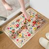 Коврик для ванной комнаты, быстро впитывающий цветочный принт, быстросохнущий диатомовый ил, противоскользящий коврик для входа, многоцелевой коврик для ванной, душа, раковины, кухни