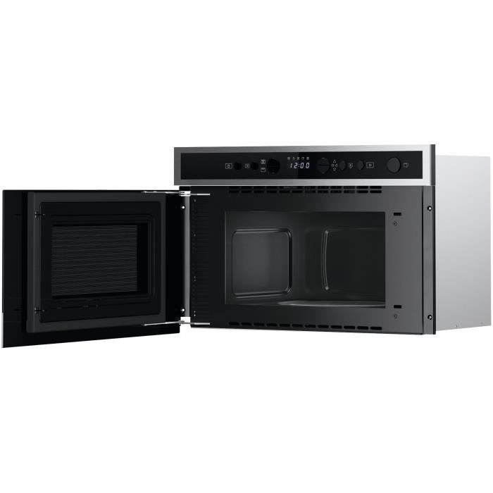Four micro-ondes encastrable - WHIRLPOOL - WMN4I4BXF - Inox anti-trace - 22 L - Gril quartz