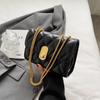 New Chain Embroidery Thread Pu Small Square Bag Women's Bag Popular Fashion Versatile Shoulder Messenger Bag