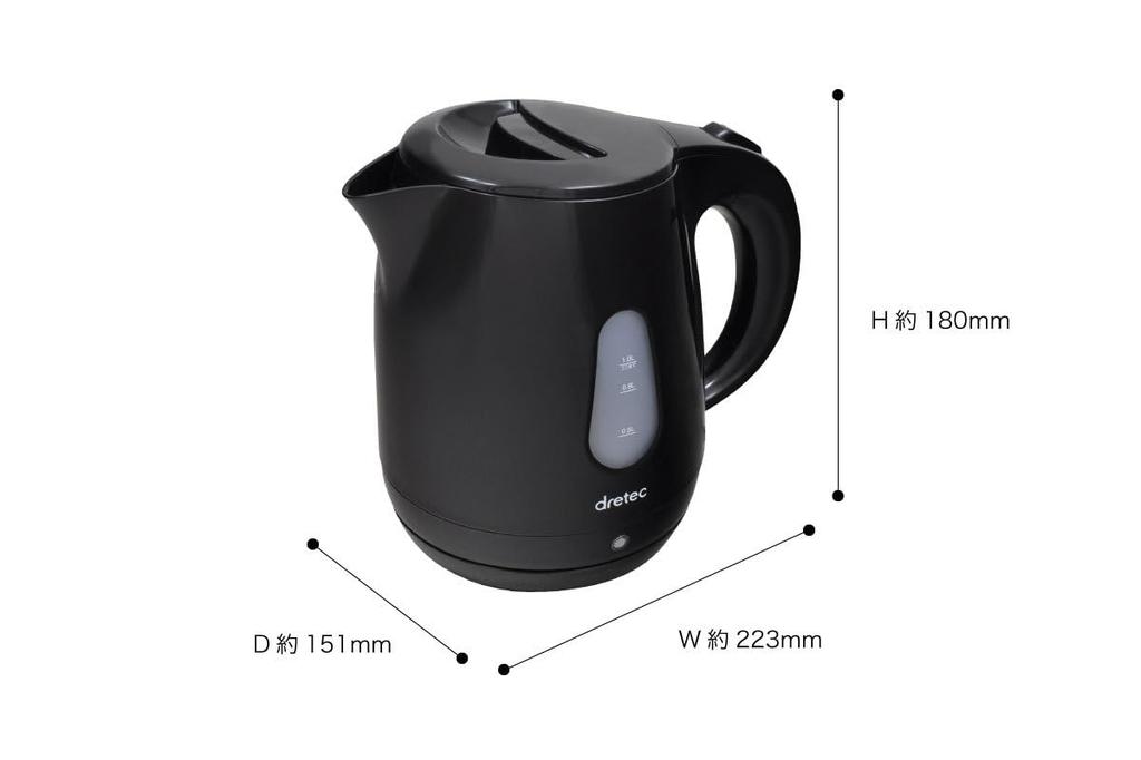 dretec Electric Kettle 900W Small Lightweight High Power Easy to Operate Automatic Power Off Prevention of Empty Boiling Prom Pot Water Boiler Simple