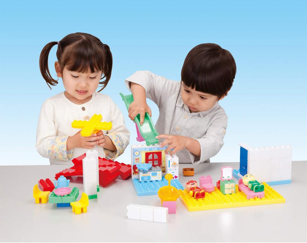 BlockLabo Block Lab Anpanman Bread Factory и Slide House Block Bucket (Целевой возраст: 3 года и старше)